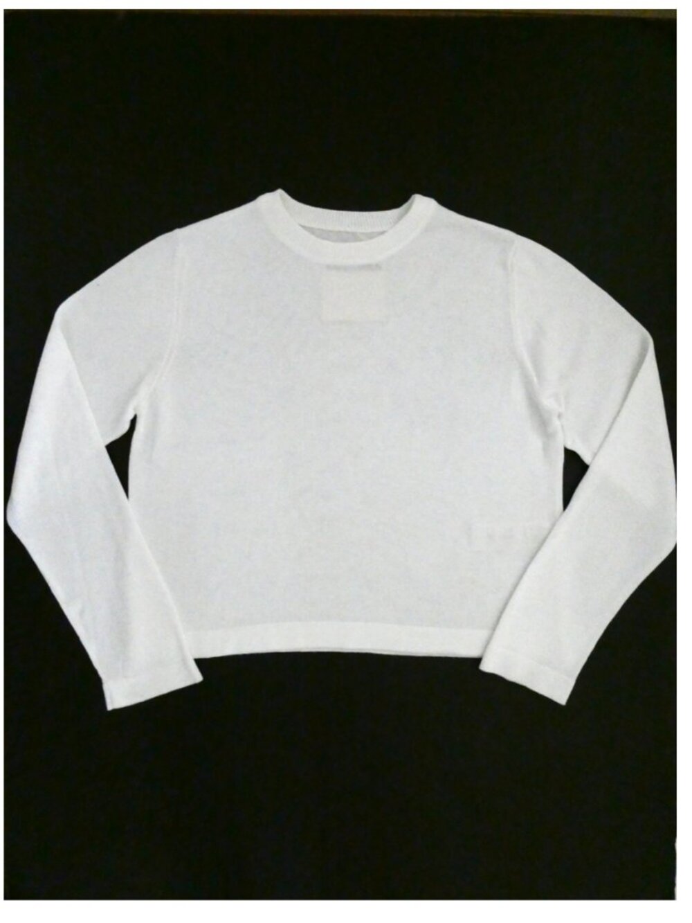 CORDERA Shimmery crewneck pullover sweater OS white